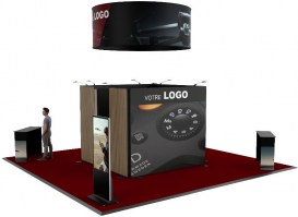 Stand cadre tissu 9m² pour salon événement